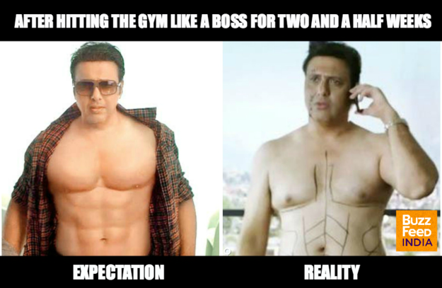 After hitting the gym like boss for two and half weeks meme
