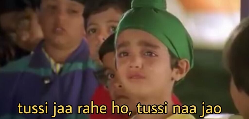Tussi jaa rahe ho , tussi naa jao meme