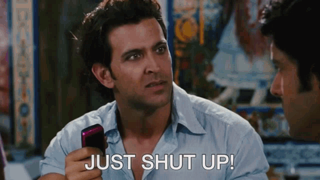 Just shut up memes gif by bollywood