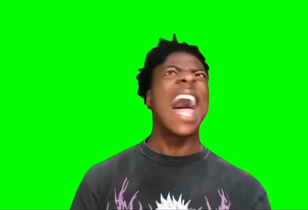 IShowSpeed going crazy free green screen meme