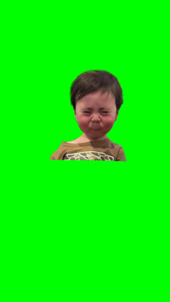 Baby being shy and blushing free green screen meme